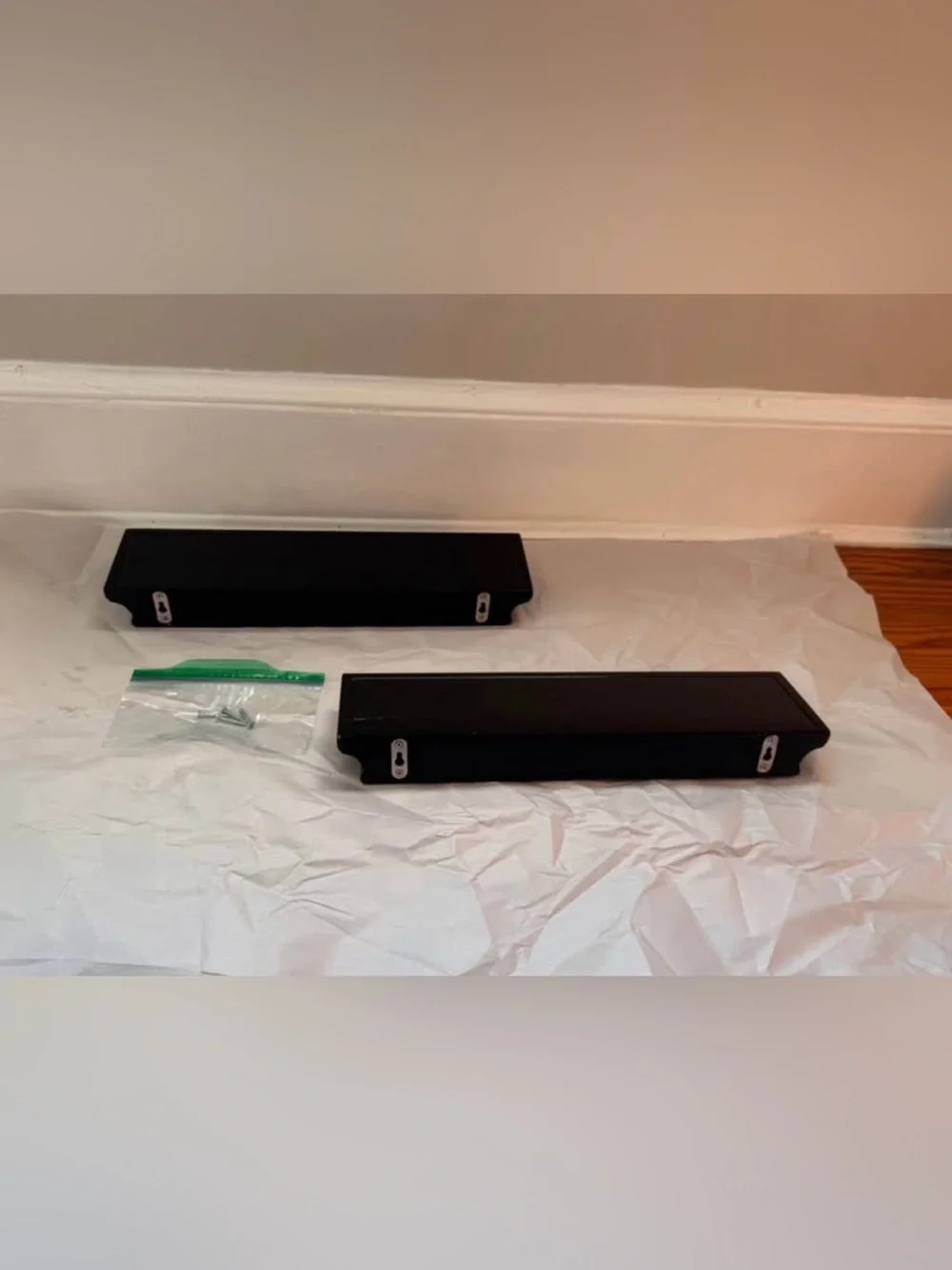 Black Wooden Floating Shelves